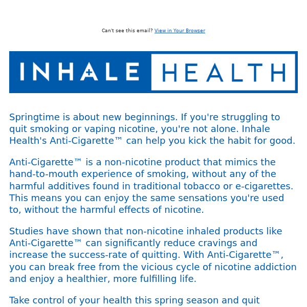 Quit Smoking + Nicotine This Spring, Here's How