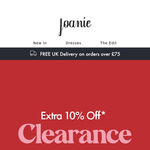 Extra 10% Off Clearance Ends Soon 📣