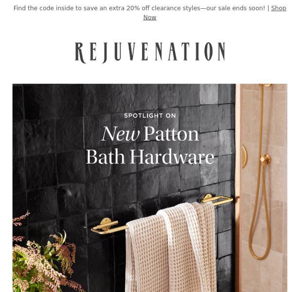 Complete your bathroom makeover with our bestselling bath hardware