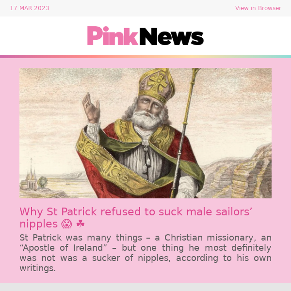 ☘️ Why St Patrick refused to suck sailor's nipples 😱