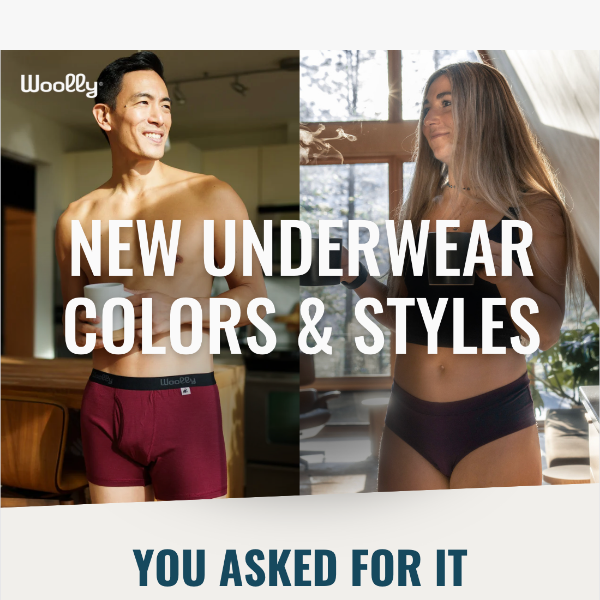 New Underwear Colors and Styles