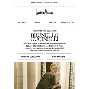 Brunello Cucinelli fall 2022 arrivals