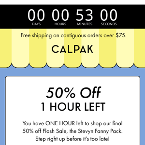 LAST CALL: 50% OFF