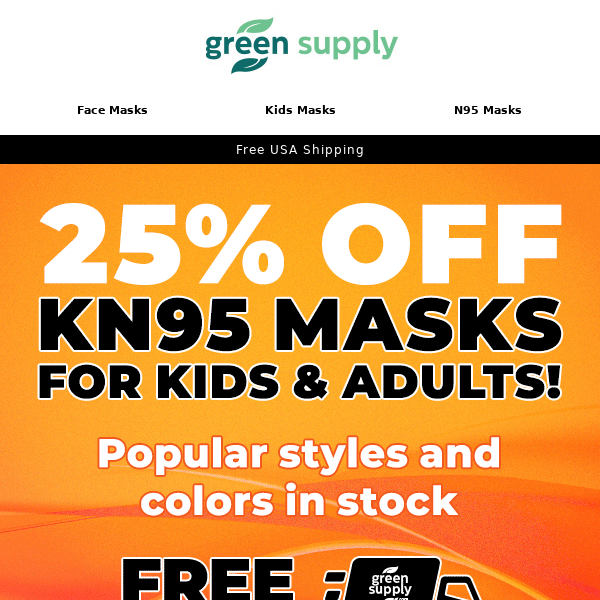 😷🆙Get 25% Off KN95 Masks - Kids and Adults Mix and Match!