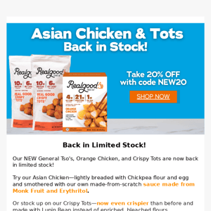 🌶️Asian Chicken & Tots Back in LIMITED Stock!🌶️