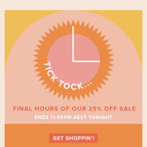 6 HOURS OF SALE LEFT ⏰