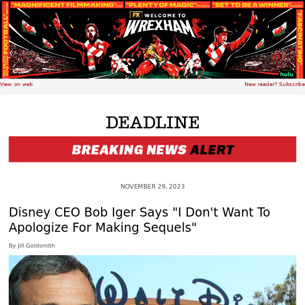 Disney CEO Bob Iger Says “I Don’t Want To Apologize For Making Sequels”