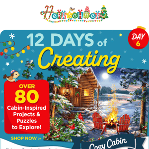 Spend the holidays at the cabin with over 80 projects & puzzles!