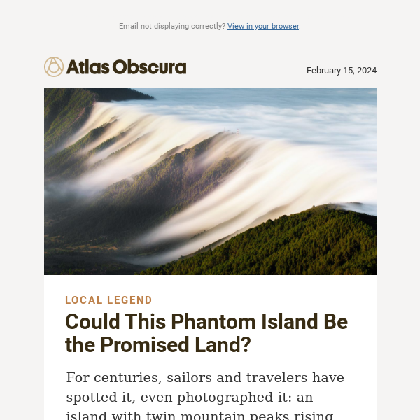 Capturing a phantom island sought by a saint - Atlas Obscura