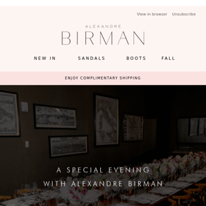 A Special Evening with Alexandre Birman