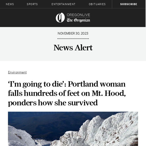 ‘I’m going to die’: Portland woman falls hundreds of feet on Mt. Hood, ponders how she survived