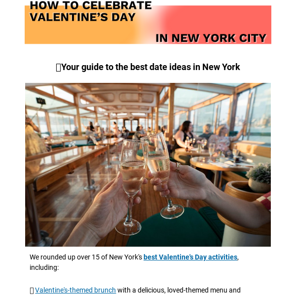 ❤️ NYC’s Top Events For Valentine's Day