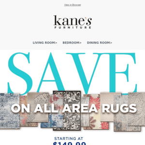 SAVE on all area rugs