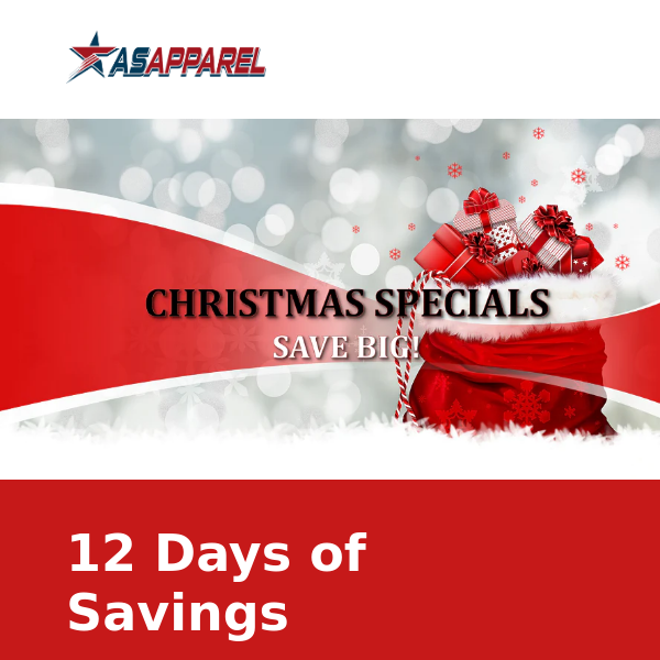 Great Deals For Our 12 Days Of Savings!