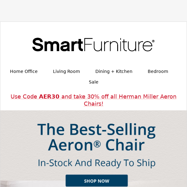 30% Off Herman Miller Aeron Right Now While Supplies Last!