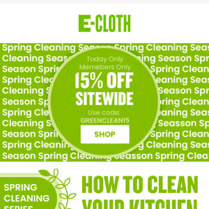 Spring Cleaning Kick Off! 15% Off Sitewide! Today Only!🔥