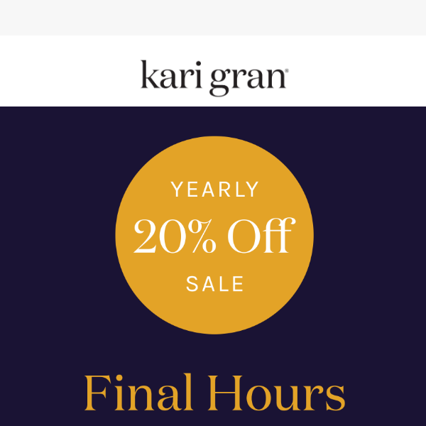 ⏰ Final Hours to Get 20% Off