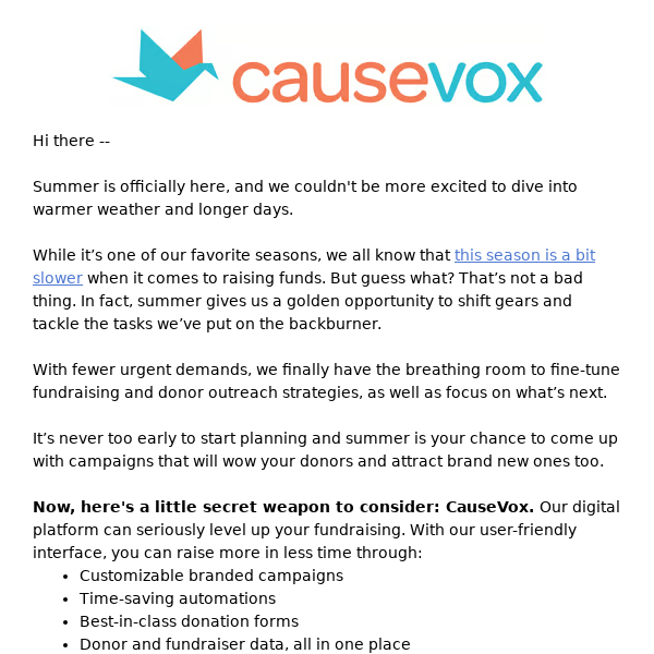 Make a splash this summer with CauseVox!