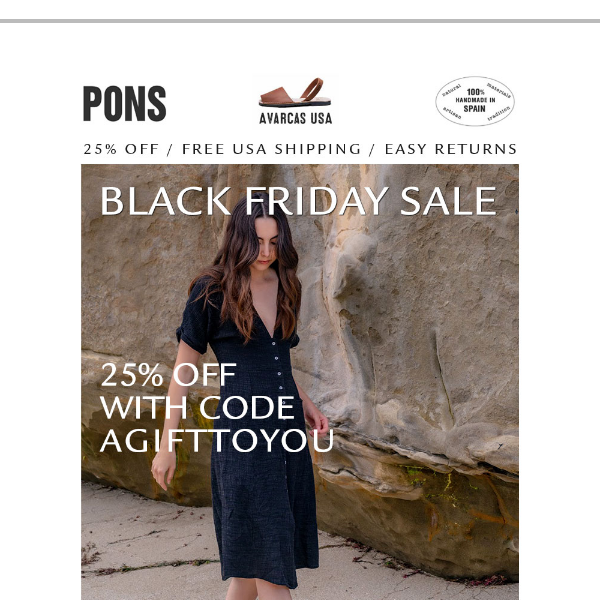 25% off 〰️ Black Friday sale still on