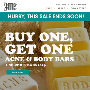 We are in the final hours 👀 Shop 2 for 1 body bars