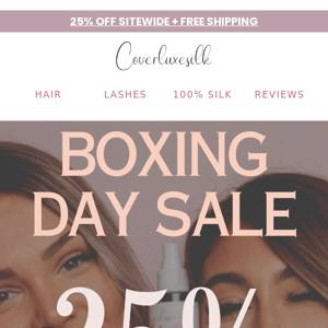 25% OFF Sitewide + Free Shipping 😍