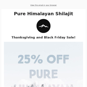 Shilajit Sales Week - 25% Off Sitewide