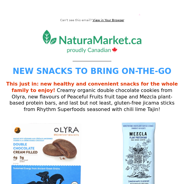 🍪🍫 New On-the-go Snacks & Drinks from NaturaMarket.ca! 🥤