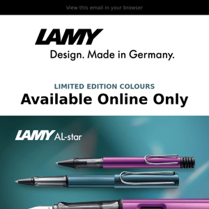 New Lamy Special Editions Now Available