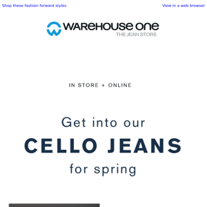 Our new Cello jeans are now BOGO 50% off
