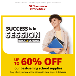 School is in Session – Pick up your supplies online with up to 60% off