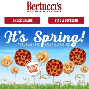 Bertucci's, FINAL CHANCE to Use Your 2 Gifts Inside!