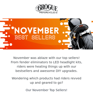 November Best Sellers at Brogue