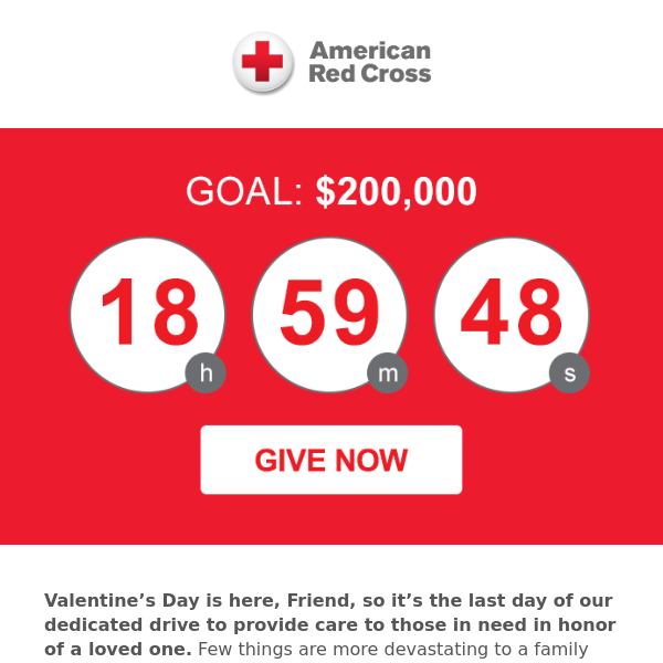 On Valentine’s Day today, help us send care and comfort 