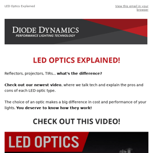 It's ALL in the Optics! ➡️ LED Optics Explained