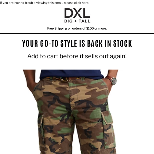 Back In Stock Alert! 🚨 - DXL Big & Tall