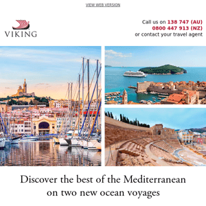 Explore the Mediterranean on two new voyages