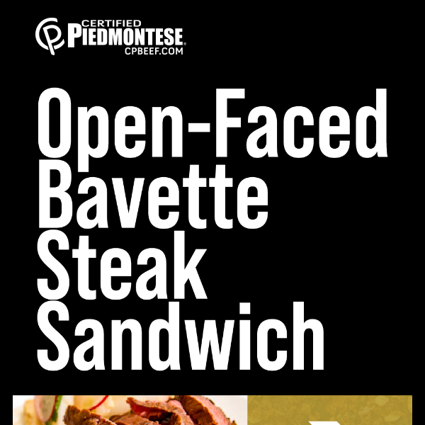 RECIPE: Open-Faced Bavette Steak Sandwich