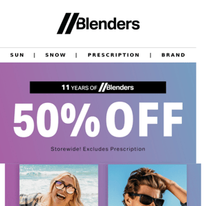 🚨This Weekend Only // Celebrate ELEVEN Years of Blenders With 50% OFF Storewide