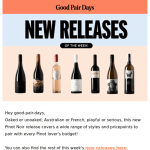 New range of Pinot!🍷