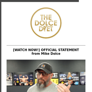 Dolce Diet Shop OFFICIAL STATEMENT from Mike Dolce (WATCH NOW)