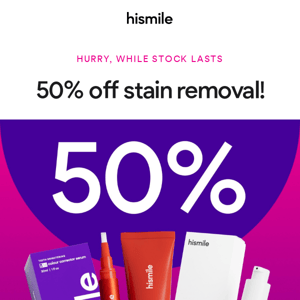 50% off! (this is not a drill)