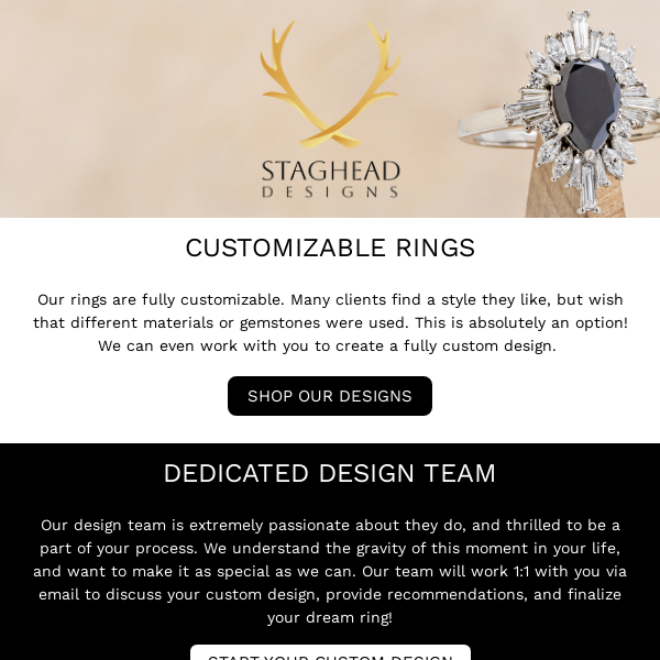 Why Staghead Designs? 💍