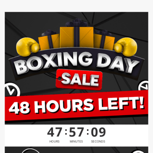 ⏰ 48 Hours Left! Boxing Day Sale!