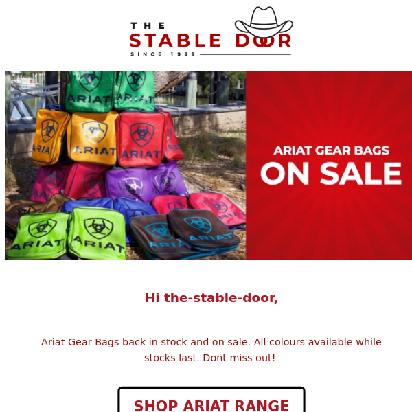 Ariat Gear Bag Restocked. Don't Miss Out? 🤠