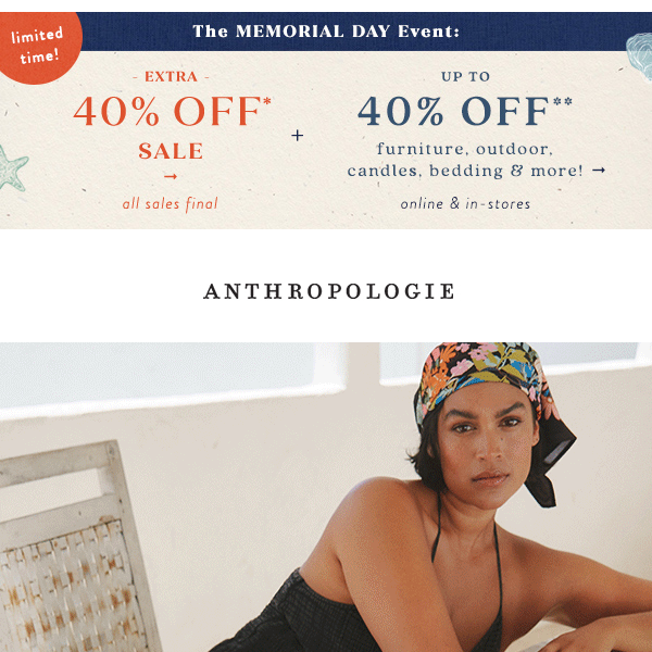 EXTRA 40% OFF SALE HOME for Memorial Day!