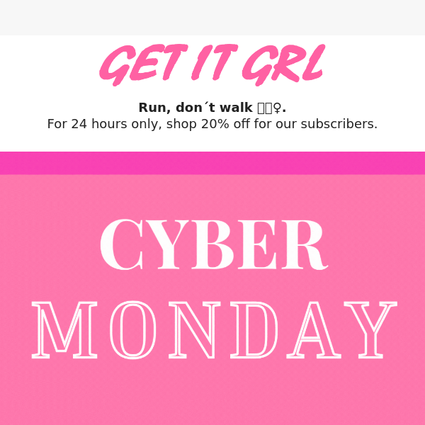 WAKE UP⏰ CYBER MONDAY IS HERE!