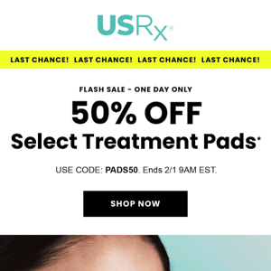 ENDS SOON 🏃🏽‍♀️💨 50% off select treatment pads