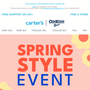 25-50% OFF | The Spring Style Event is ON