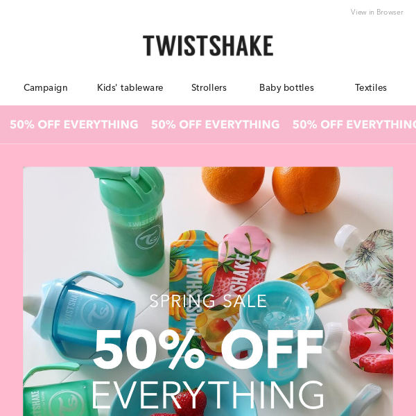 50% off EVERYTHING!