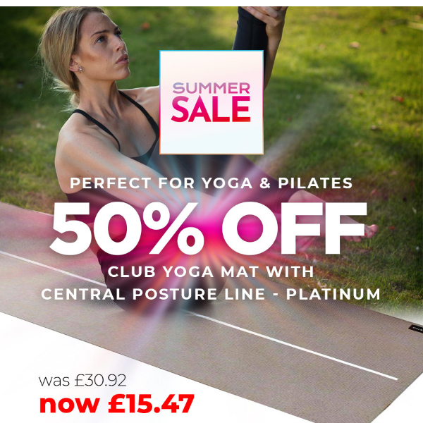 Club Yoga Mat (platinum) - Save 50%